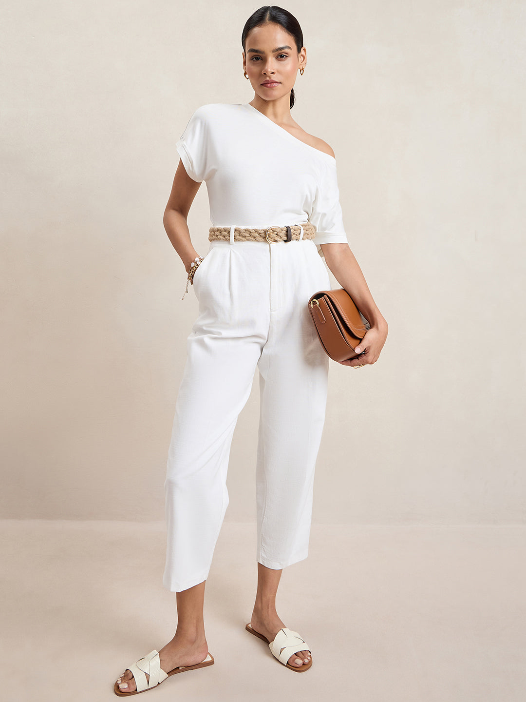 Bamboo White Off Shoulder EasyTee