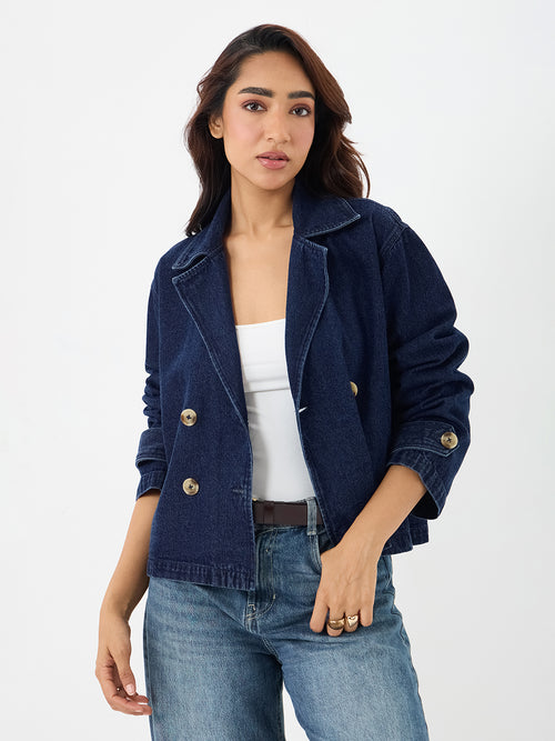 DenimClassic Navy Double Breasted Jacket