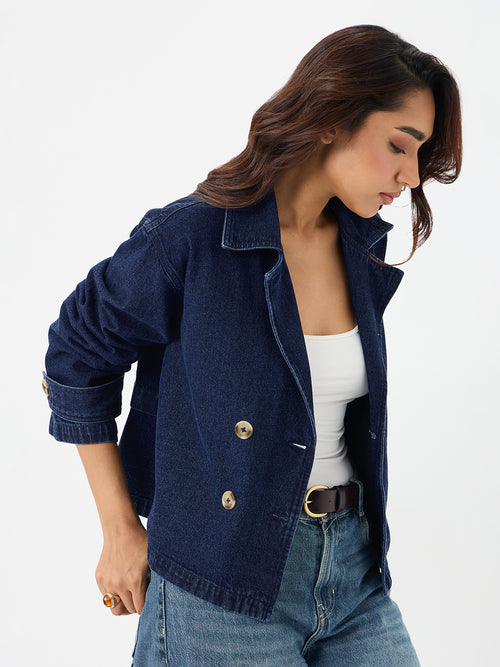 DenimClassic Navy Double Breasted Jacket