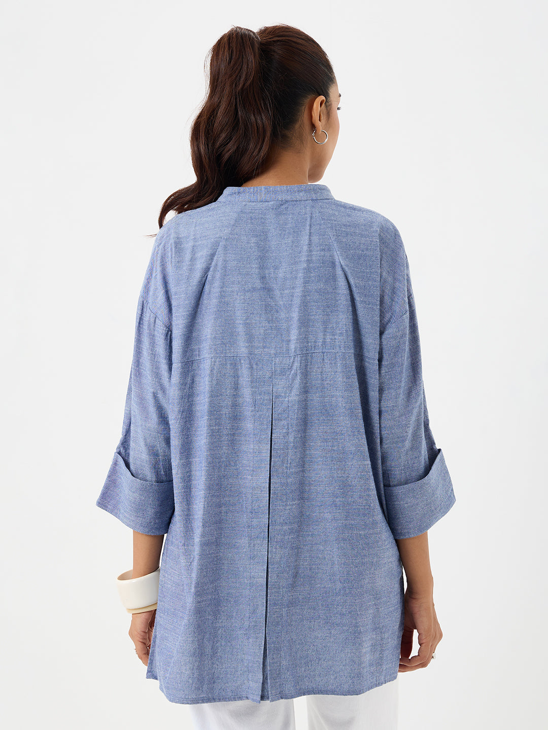 Blue Chambray Oversized Shirt