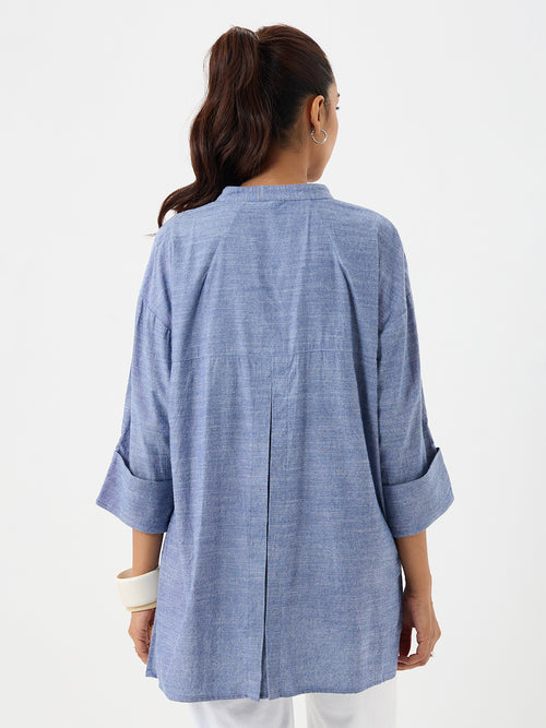 Blue Chambray Oversized Shirt