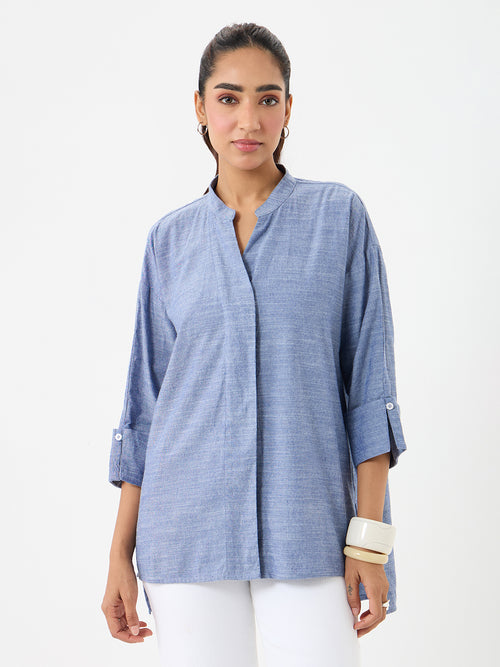 Blue Chambray Oversized Shirt