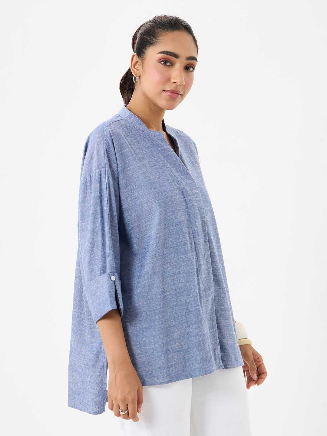 Blue Chambray Oversized Shirt