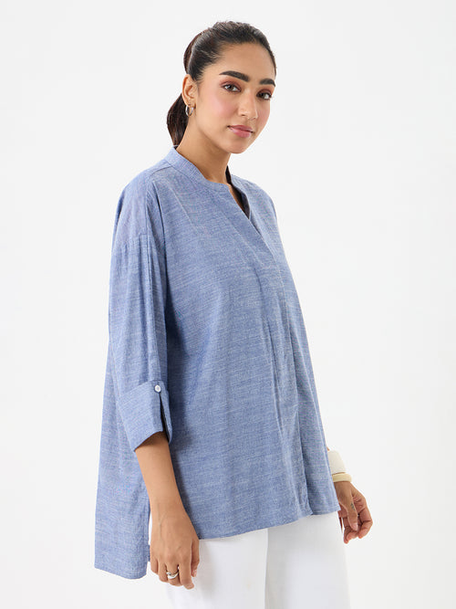 Blue Chambray Oversized Shirt
