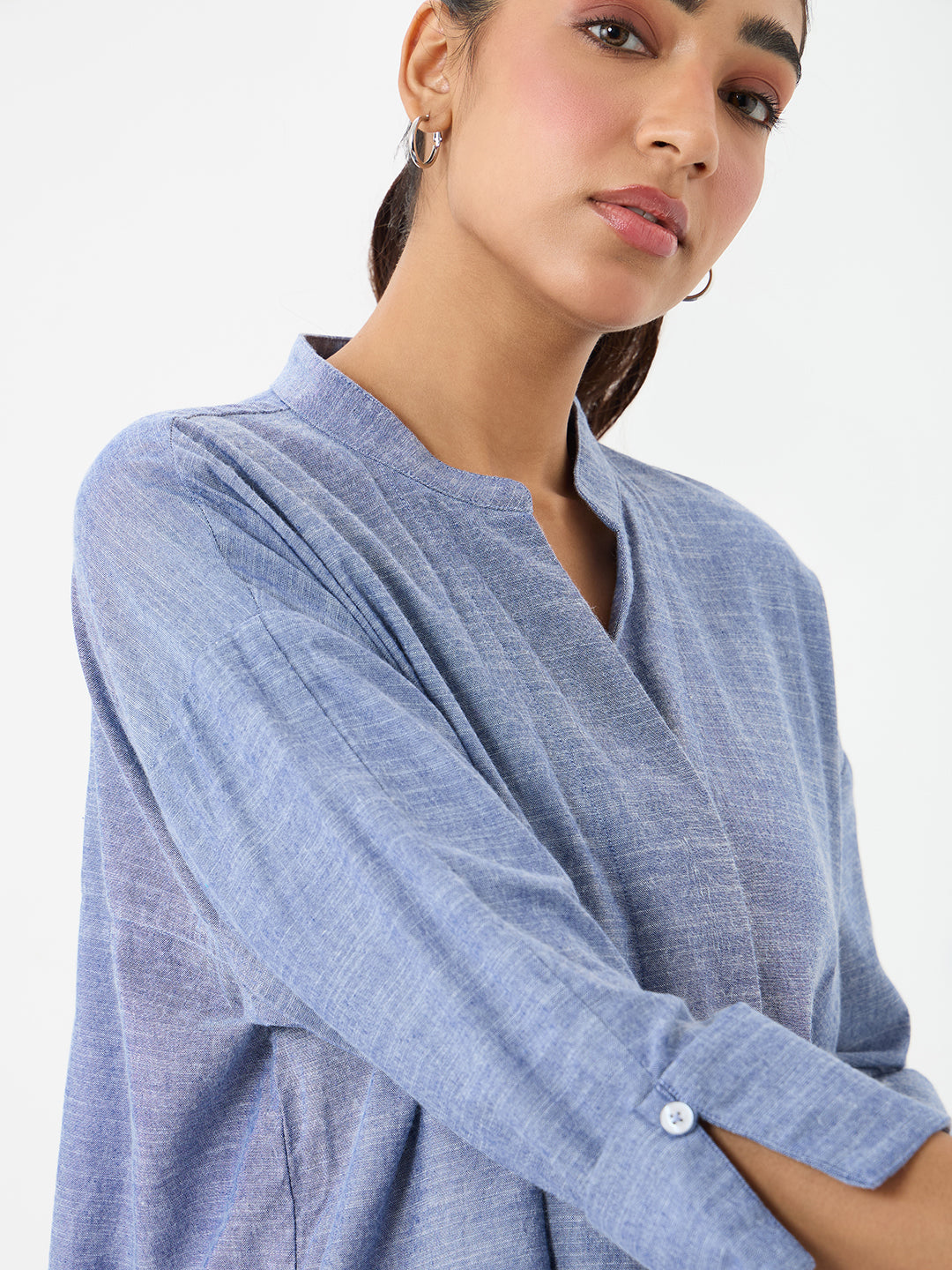 Blue Chambray Oversized Shirt
