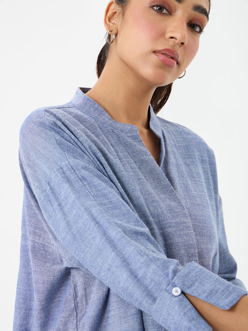 Blue Chambray Oversized Shirt