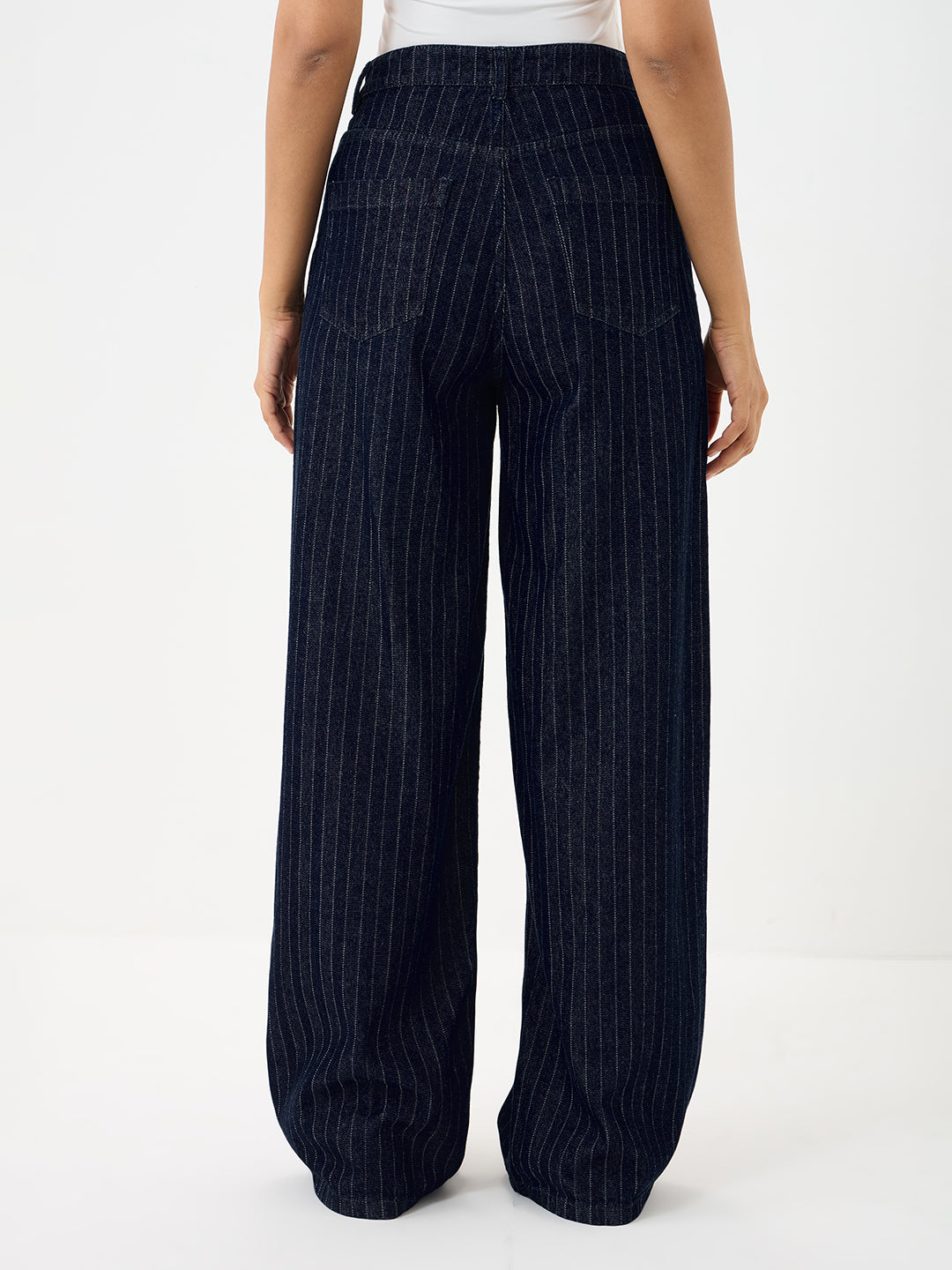 DenimClassic Stripe Wide Legged Jeans