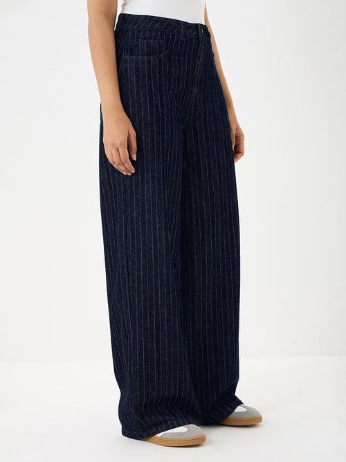 DenimClassic Stripe Wide Legged Jeans