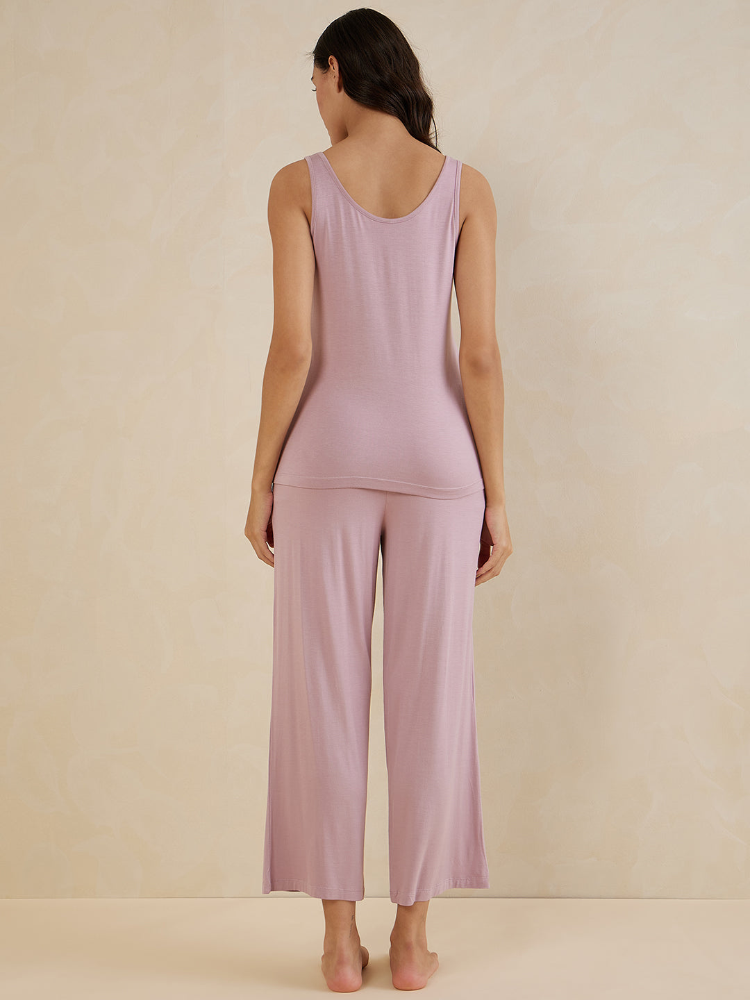 Pink Jersey Three Piece Loungewear Set