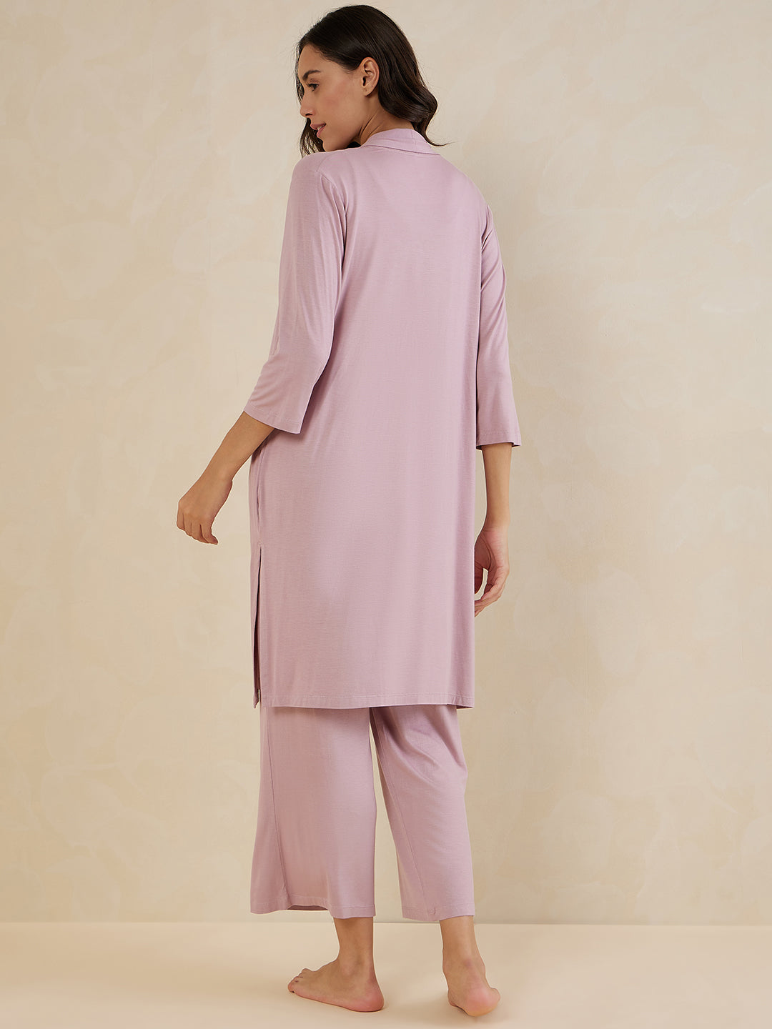 Pink Jersey Three Piece Loungewear Set