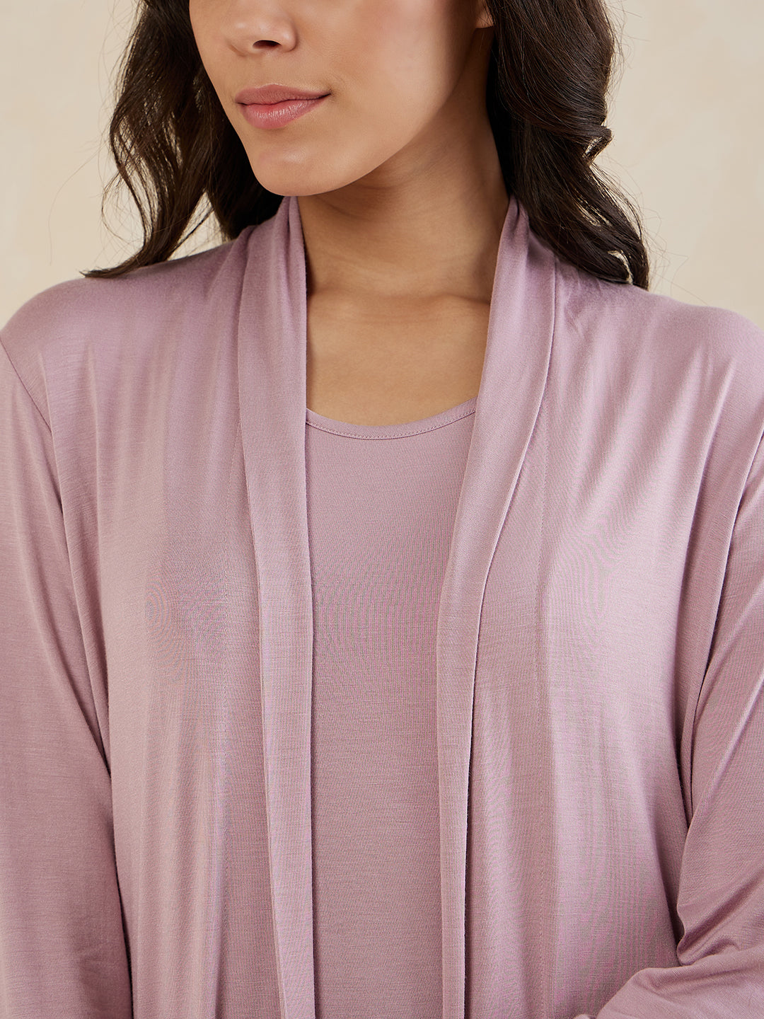 Pink Jersey Three Piece Loungewear Set