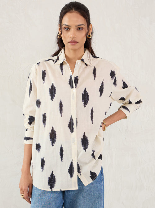 Off-White Abstract Printed Shirt