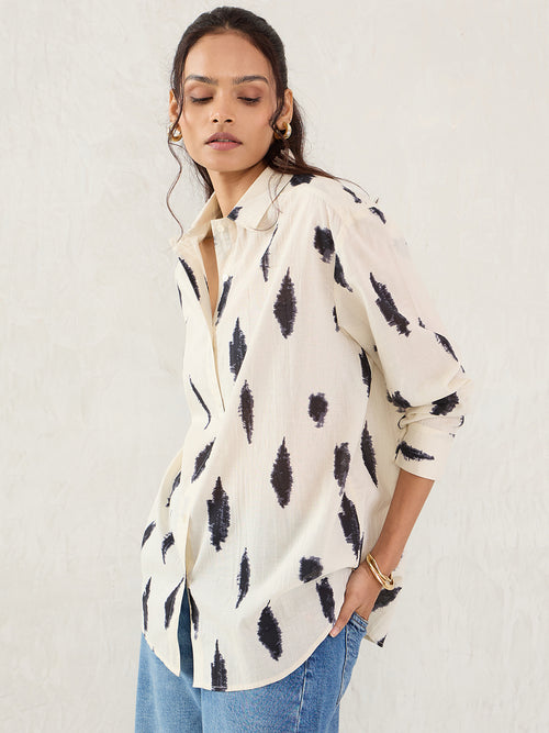 Off-White Abstract Printed Shirt