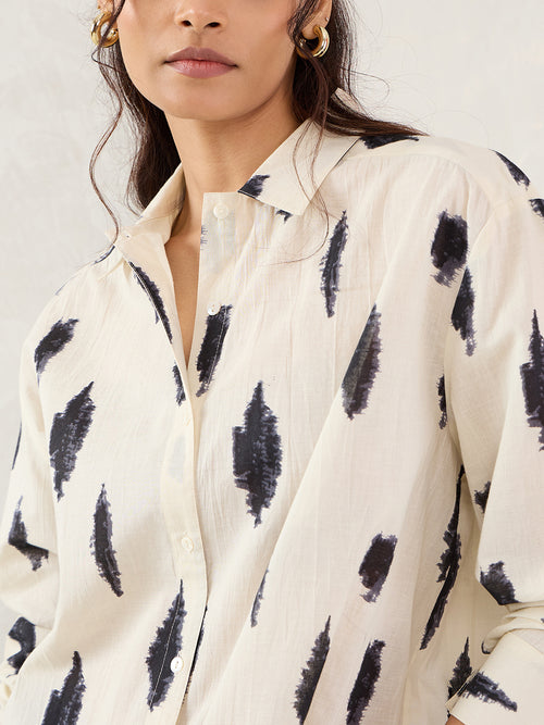 Off-White Abstract Printed Shirt