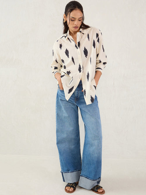 Off-White Abstract Printed Shirt