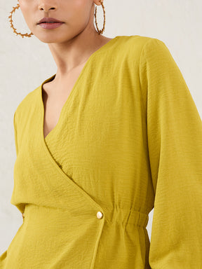 Citrine Green Wrap Co-Ord Set