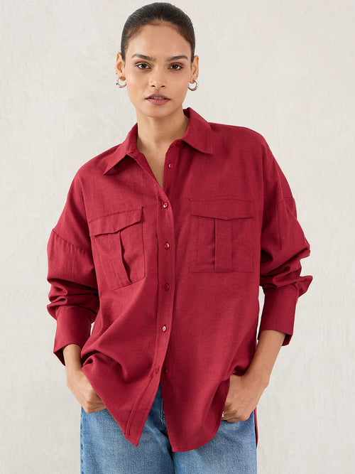 Cranberry Pocket Detail Shirt