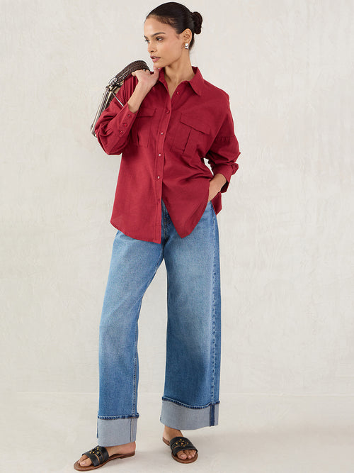 Cranberry Pocket Detail Shirt