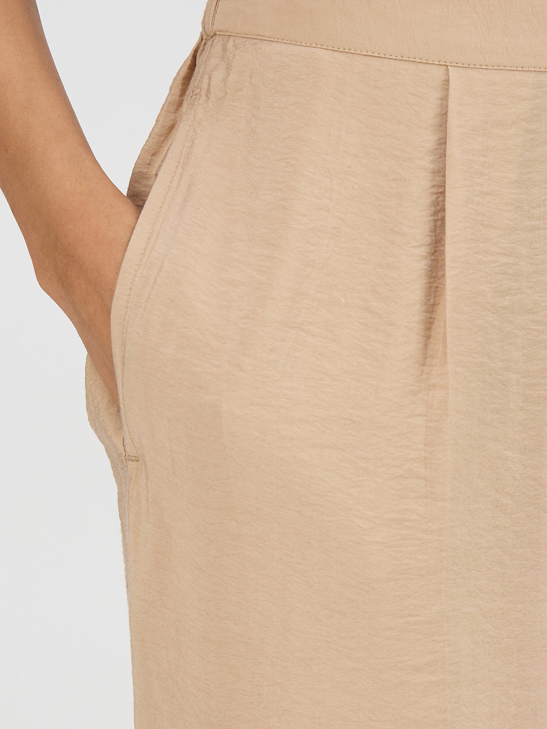 Beige & White Colorblock Co-Ord Set