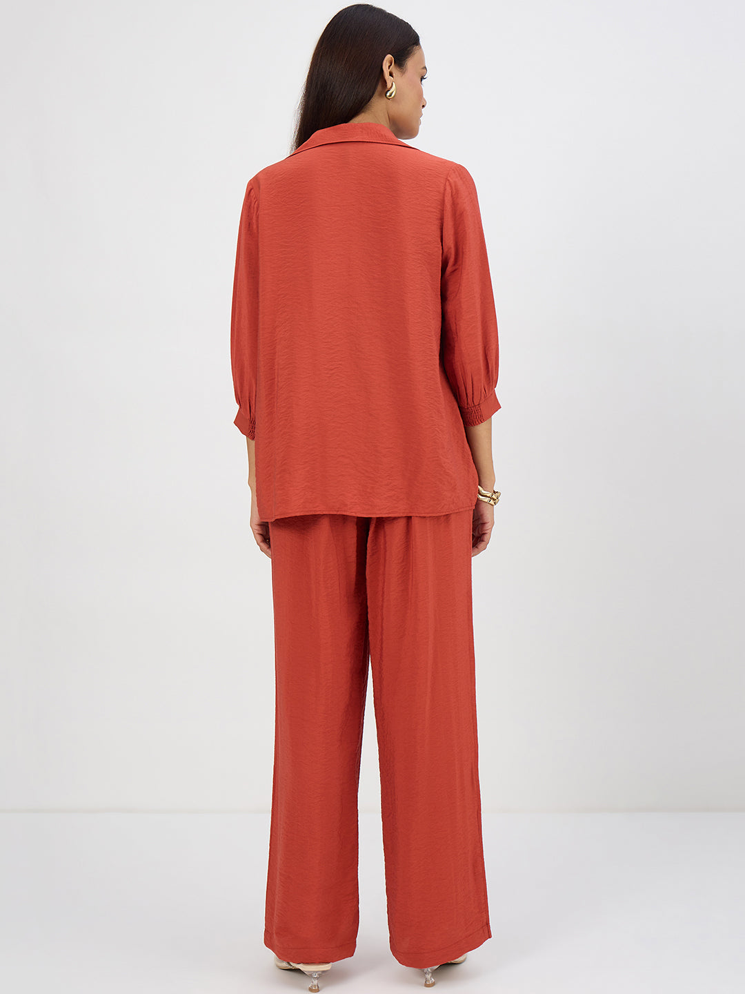 Rust Pleat Detail Co-Ord