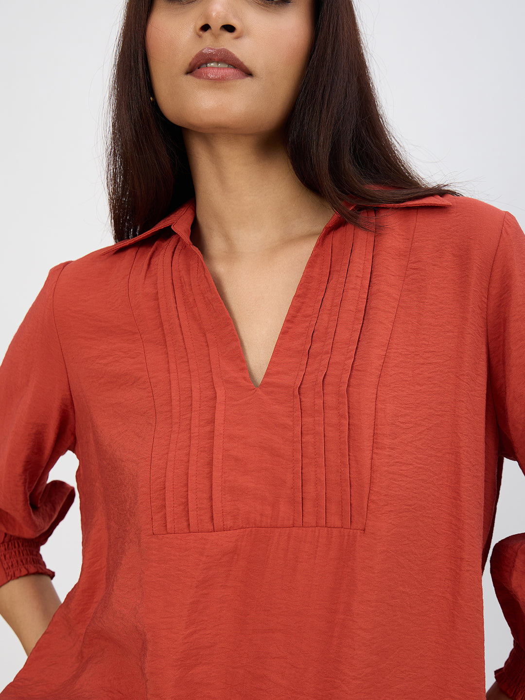 Rust Pleat Detail Co-Ord