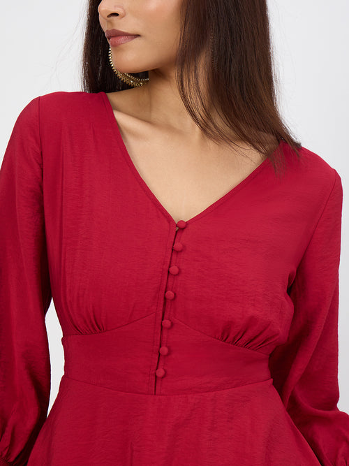 Cranberry Corset Detail Co-Ord