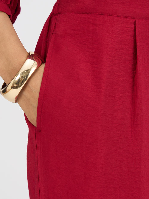 Cranberry Corset Detail Co-Ord
