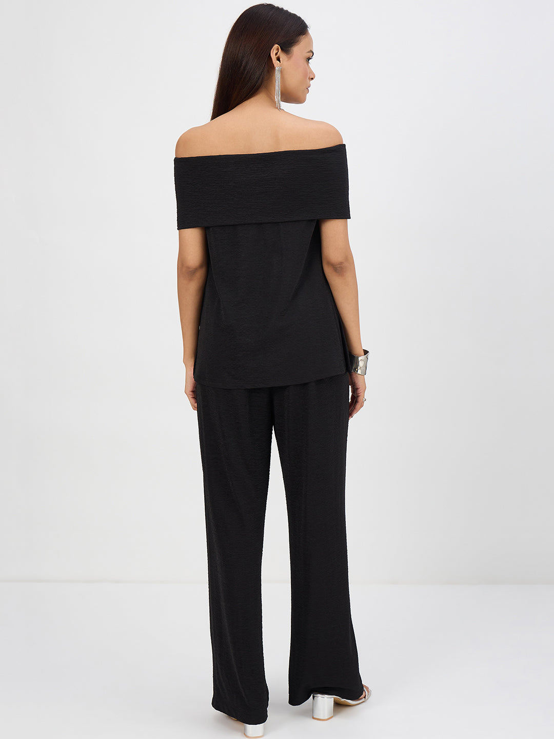 Black Off-Shoulder Co-Ord