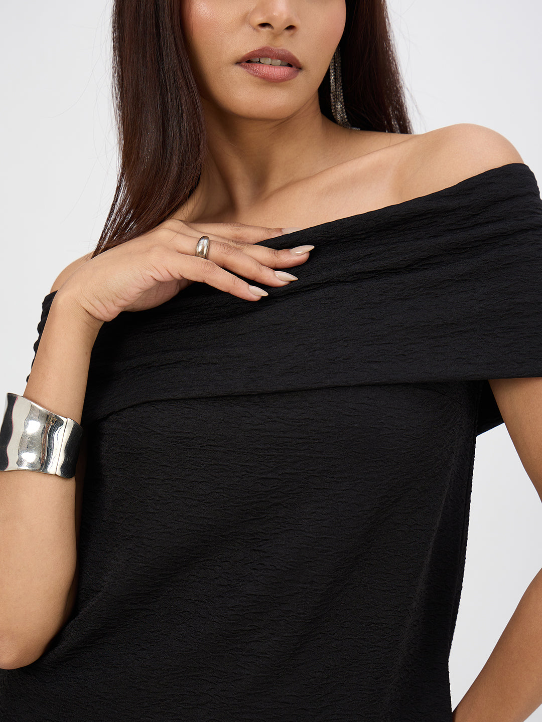Black Off-Shoulder Co-Ord