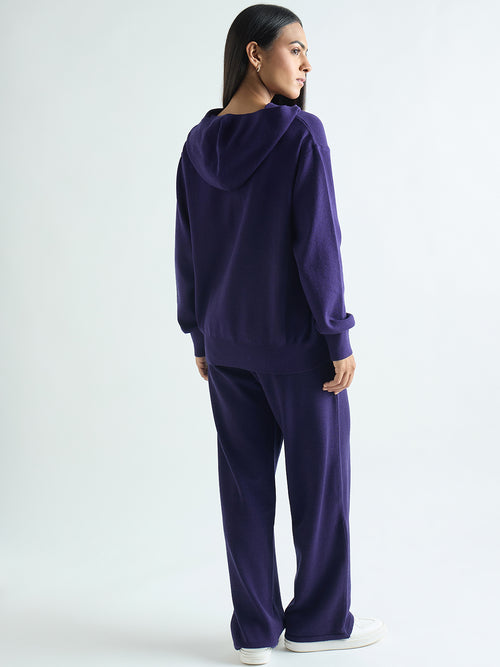 Deep Purple Hooded Sweater