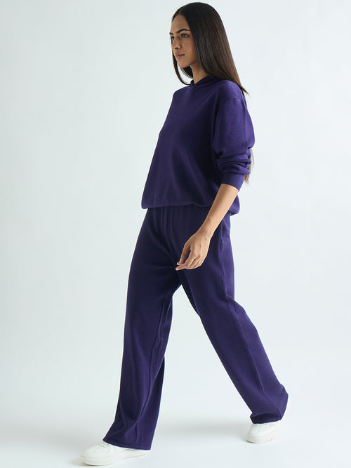 Deep Purple Hooded Sweater