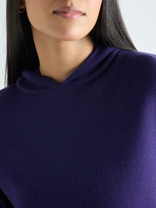 Deep Purple Hooded Sweater