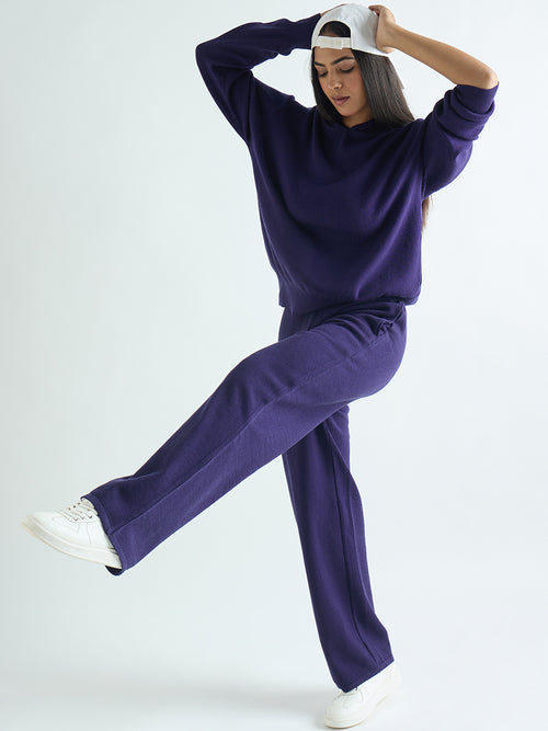 Deep Purple Hooded Sweater