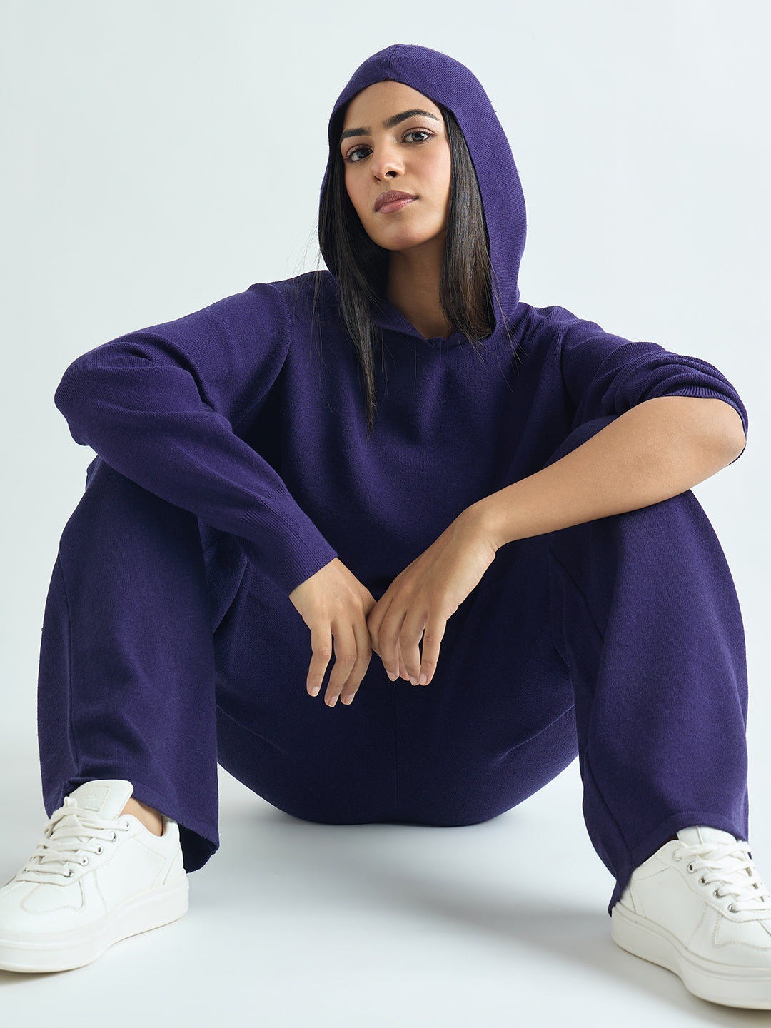Deep Purple Hooded Sweater