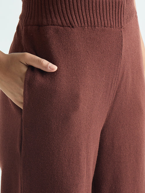 Coffee Brown Half Zipper Sweater Co-Ord