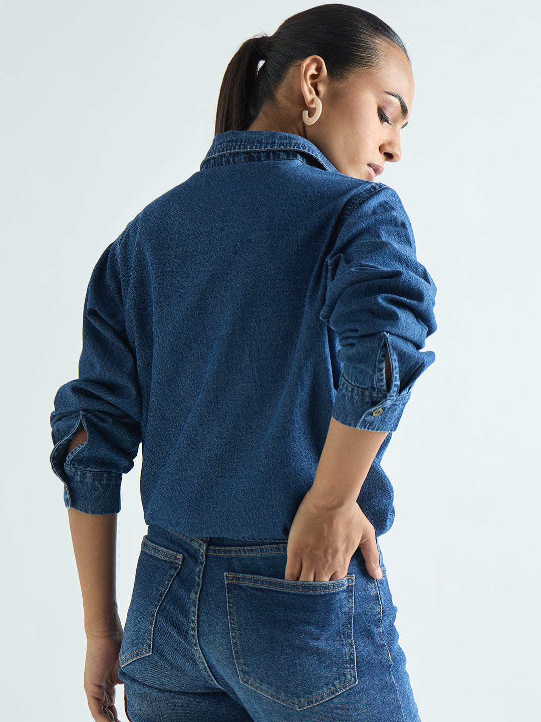 Mid Blue Denim Shirt