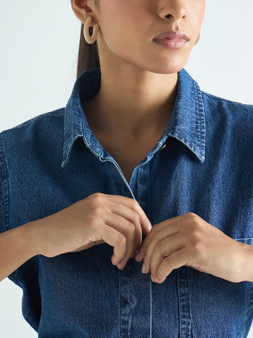 Mid Blue Denim Shirt