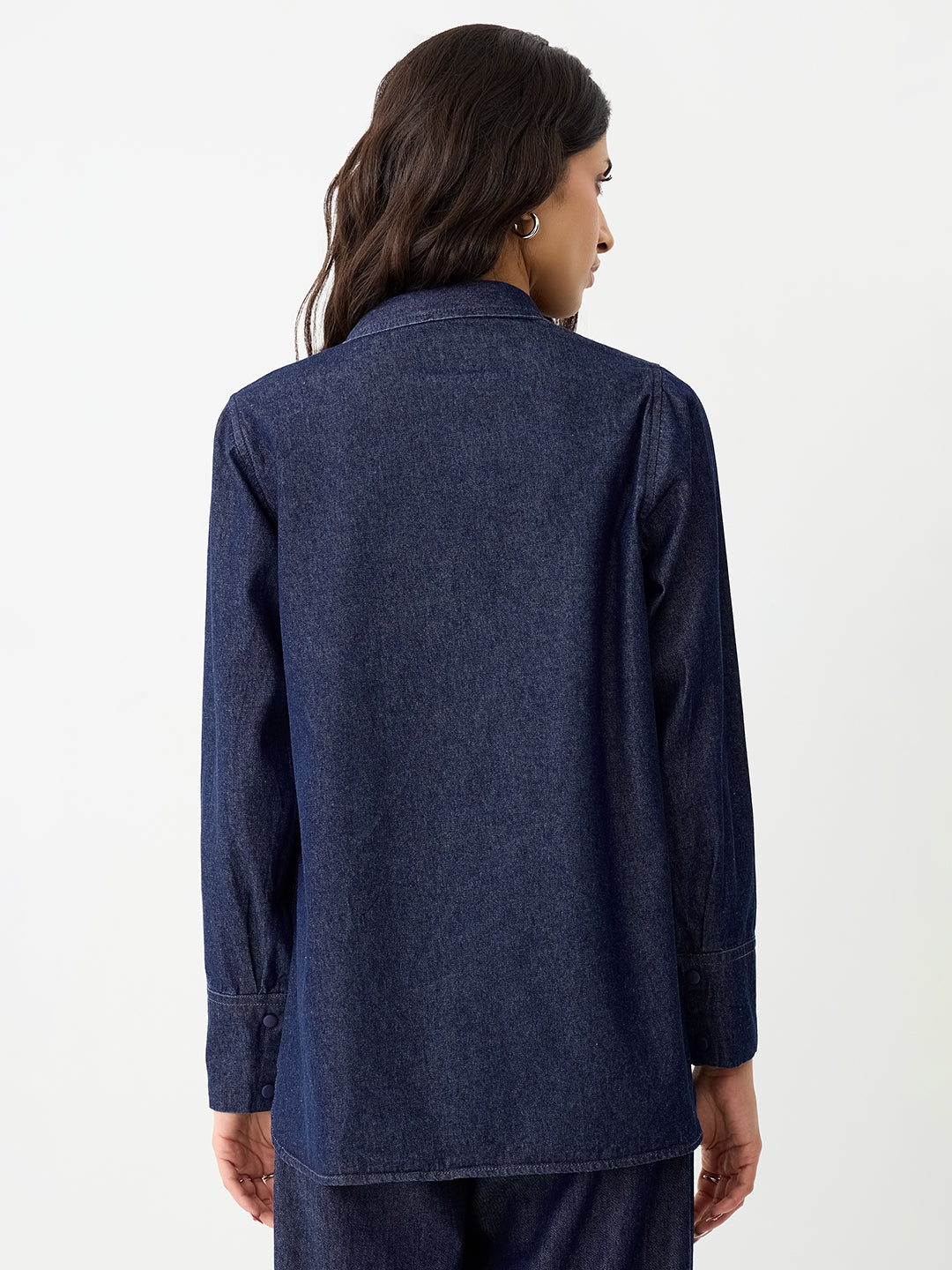 DenimClassic Navy High Low Shirt