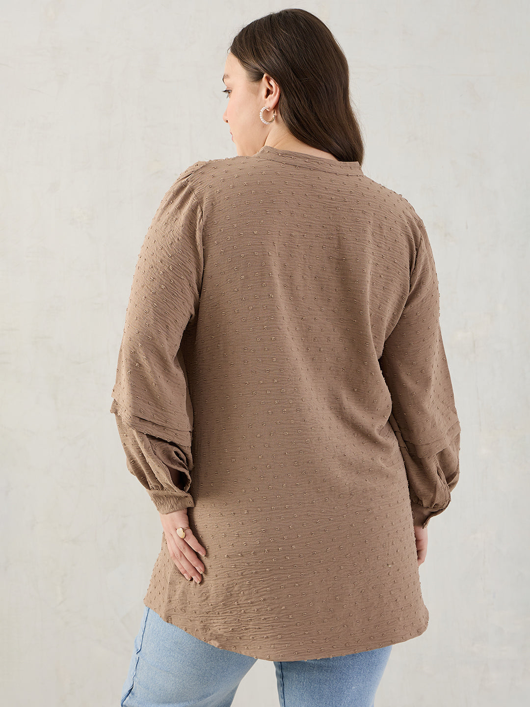 Beige Button Down Shirt