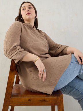 Beige Button Down Shirt