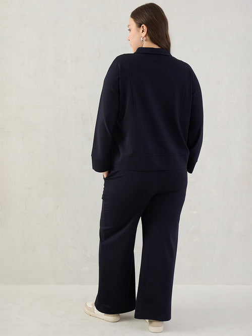 Navy Zip-Up Travel Co-Ord Set