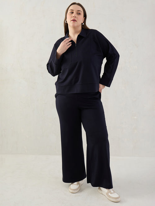 Navy Zip-Up Travel Co-Ord Set