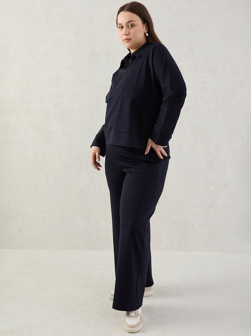 Navy Zip-Up Travel Co-Ord Set