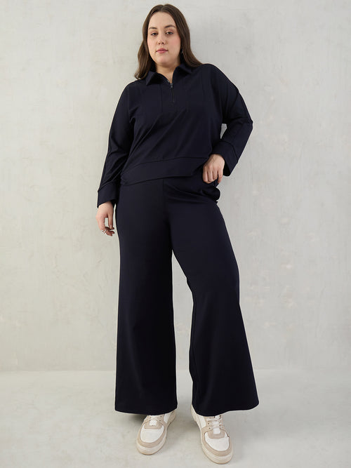 Navy Zip-Up Travel Co-Ord Set