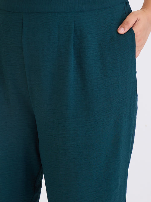 Bottle Green Kimono Sleeve Co-Ord Set