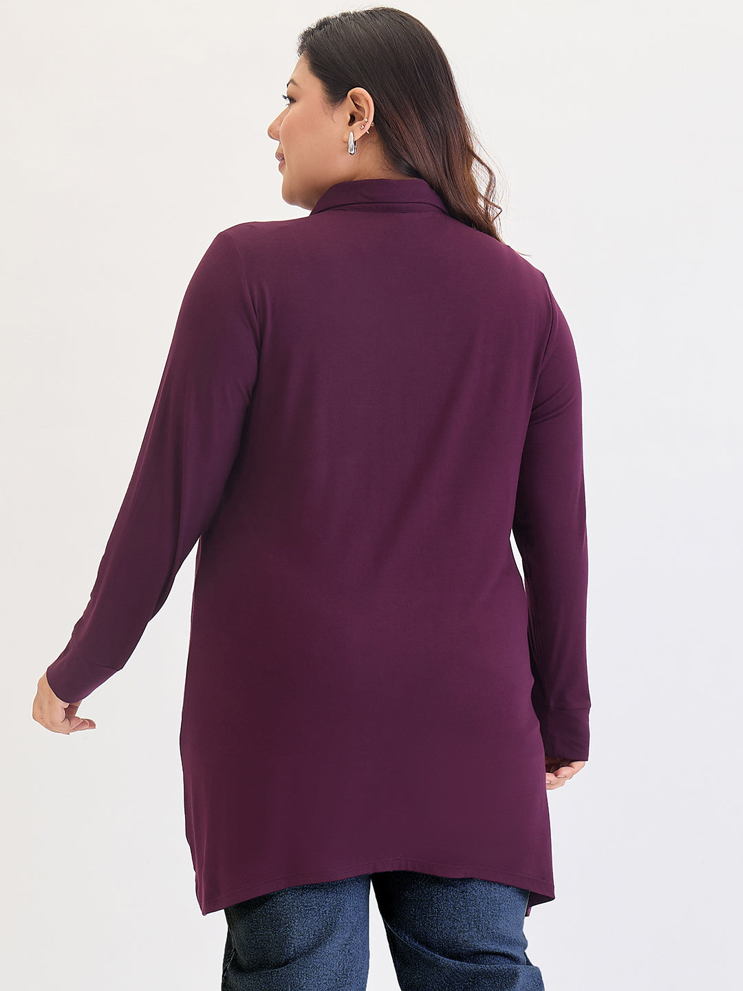 Wine Assymetric Tunic