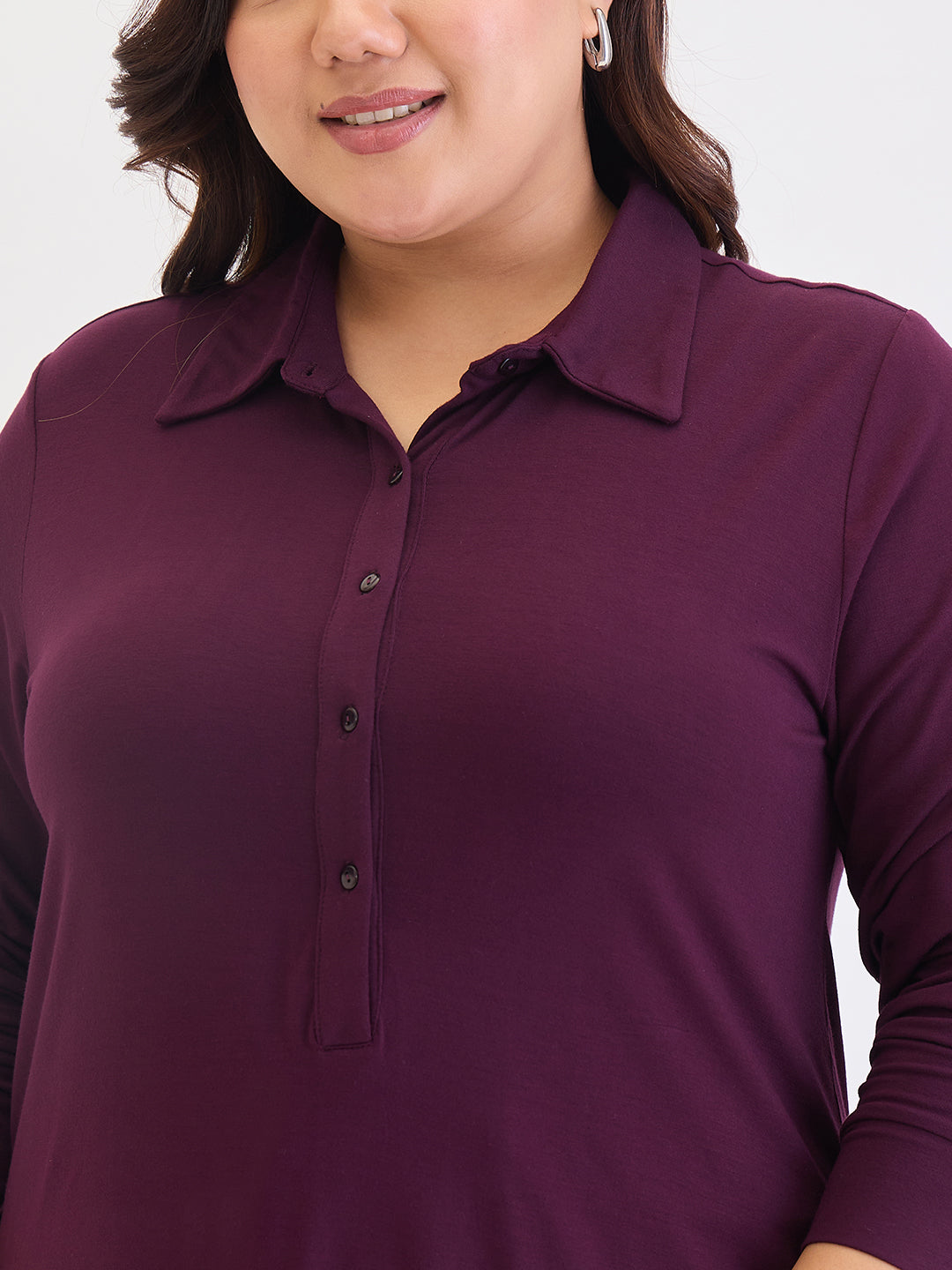 Wine Assymetric Tunic