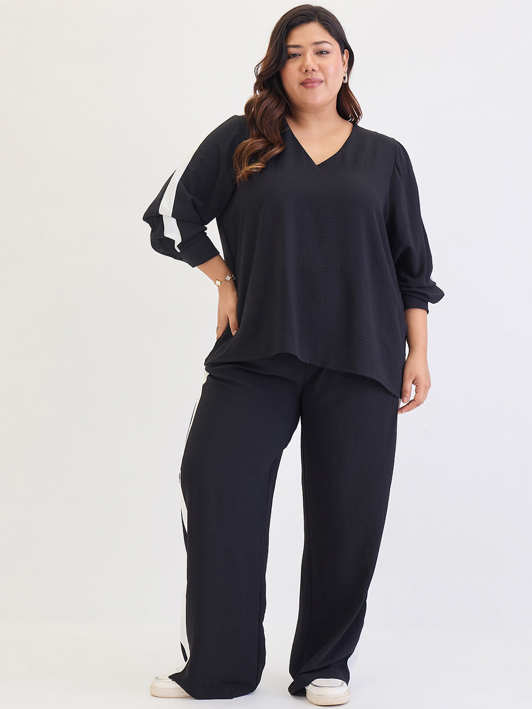 Black & White Colorblock Co-Ord Set