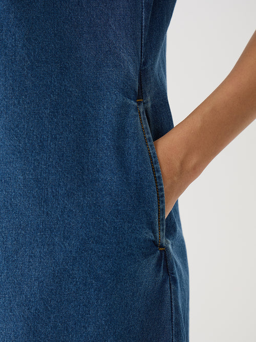 DenimClassic Blue Mini Shirt Dress
