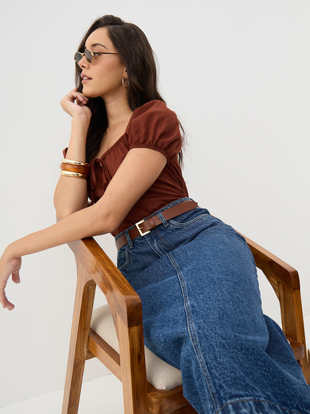 DenimClassic Navy Midi Skirt
